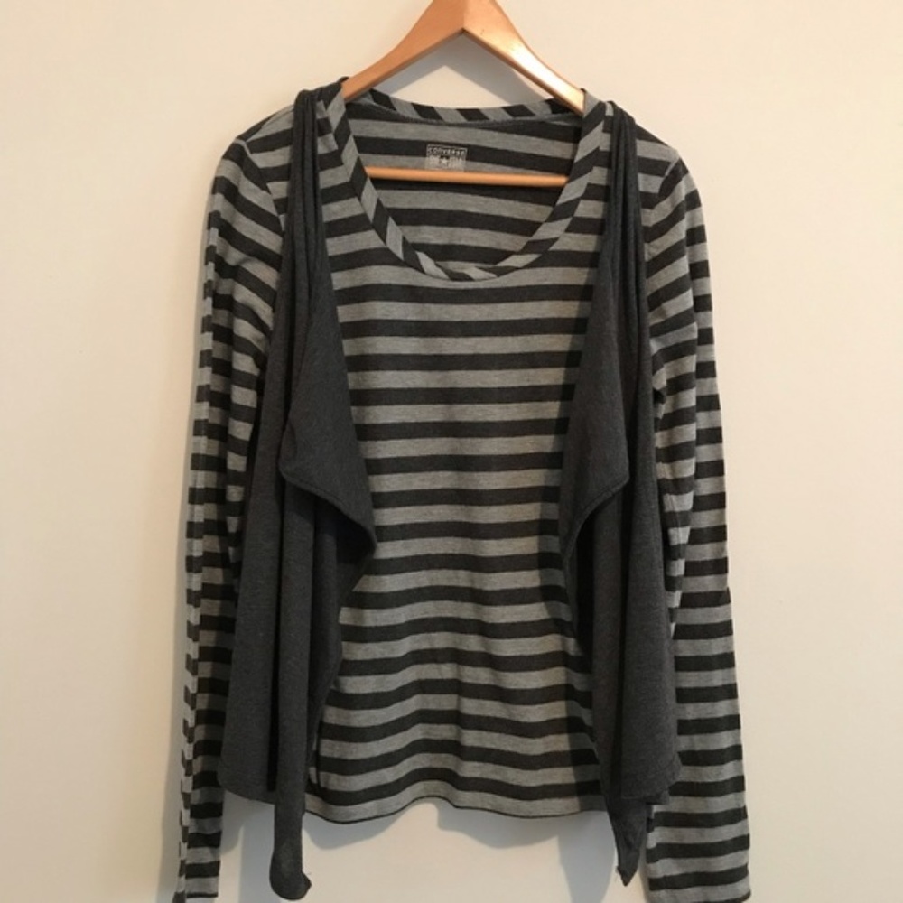 Converse One Star Women’s Gray Top, Medium